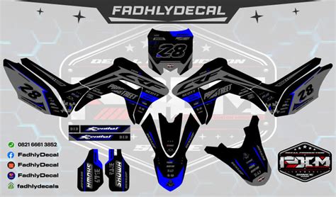 Decal Stiker Crf L Fullbody Abu Biru Hitam Variasi Warna Keren