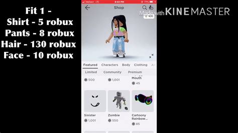 Cute Outfits Under Robux Youtube