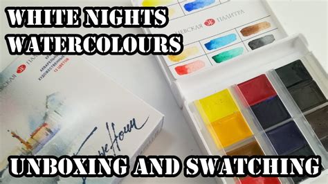 White Nights Watercolour Unboxing And Swatching Watercolor Unboxing