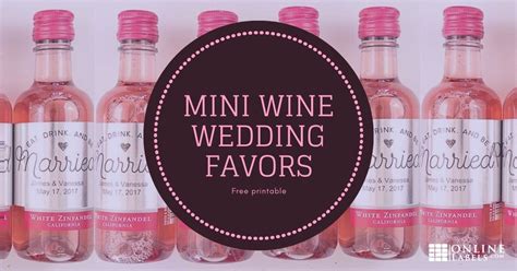 Wedding Favors Mini Wine Bottles With Personalized Labels