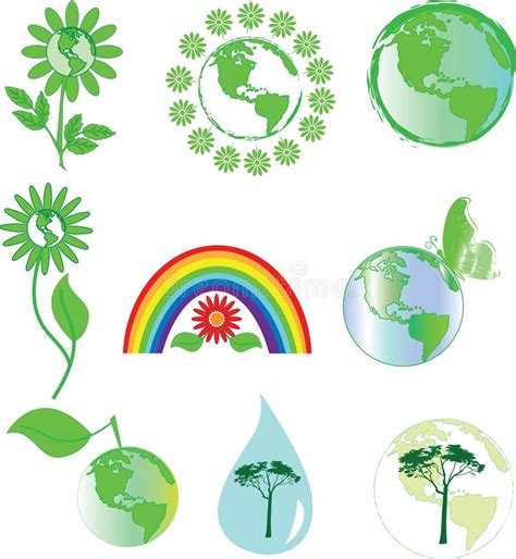 Environmental Symbols Stock Vector Illustration Of Globe 5374196