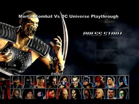 Mortal Kombat Vs DC Universe Baraka Playthrough With No Cheats On The