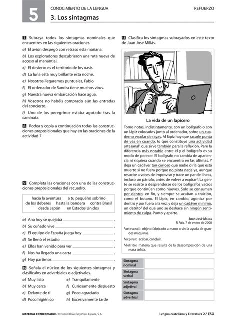 2 Eso Refuerzo Sintagmas Con Soluciones 1 Pdf