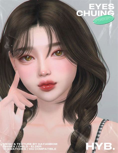 Hayanbom 창작 분야 The Sims4 Cc Patreon Sims 4 Cc Eyes Sims Hair