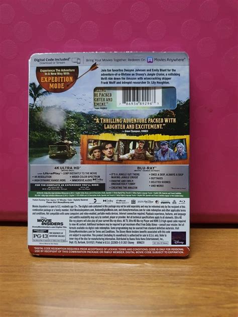 Usa Blu Ray K Uhd Jungle Cruise Dwayne Johnson Emily Blunt