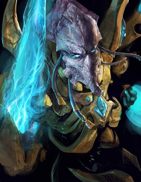 Protoss Zealot 2006 Concept Art For The Unit Portraits In Starcraft