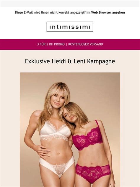 Intimissimi Heidi Leni Klum Pr Sentieren The Art Of Italian Lingerie