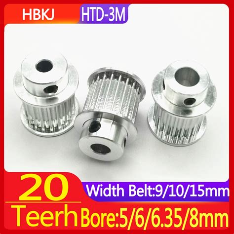 Bf Type 20 Teeth Htd 3m Timing Pulley Hole 5mm 6mm 6 35mm 8mm For Linear Pulley Width 9 10