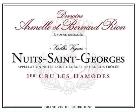 Domaine Armelle Et Bernard Rion Nuits St Georges 1er Cru