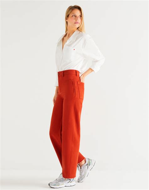 Pantalon Flare Grace Color Red Clay Braderie Reiko Reiko Jeans