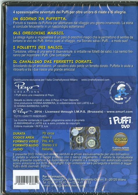 I Puffi Puffetta E Il Cavallino Volante Dvd Animazione Uk Import