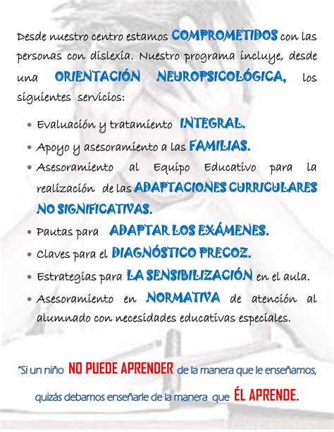 Centro Aequo Sos Dislexia Programa Especializado En Evaluación E Intervención Integral De