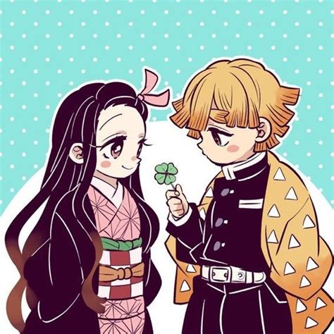 Zenitsu And Nezuko Personajes De Anime Dibujos Animados Bonitos