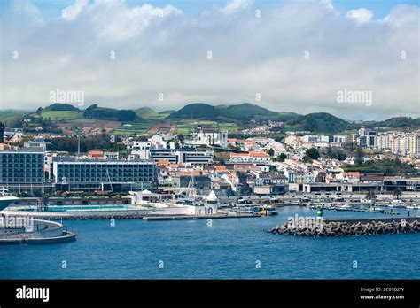 City Of Ponta Delgada Sao Miguel Island Azores Islands Portugal It