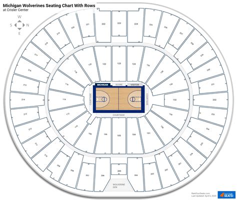 Crisler Arena Seating Chart Row Numbers Elcho Table