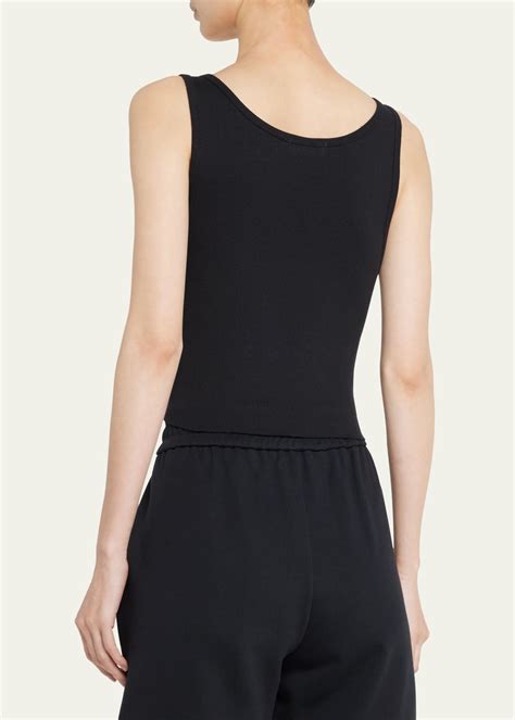 Eterne Cropped Scoop Neck Tank Top Bergdorf Goodman