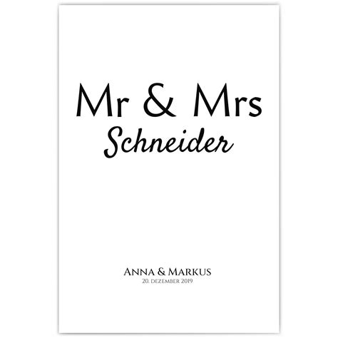 Poster Mr Mrs Personalisiert Mit Namen Und Datum Mr Mrs Artofit