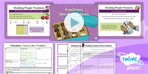 Planit Maths Y6 Fractions Dividing Fractions 2 Lesson Pack