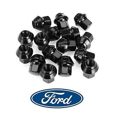 20 X ALLOY BLACK WHEEL NUTS FORD FOCUS FIESTA M12 X 1 5 19MM BOLT LUG