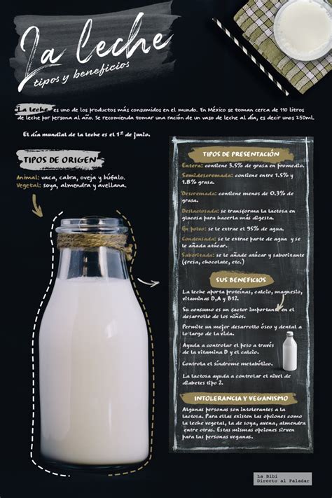 La Leche Tipos Y Beneficios Infografia