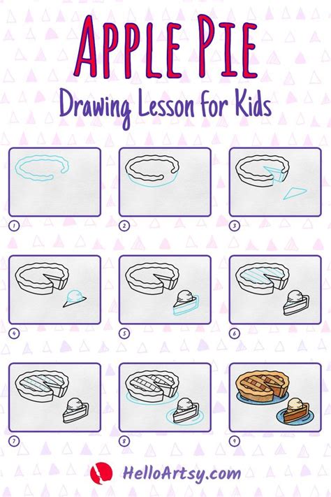 How to draw an apple pie – Artofit