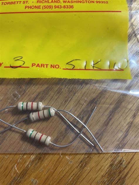 3 51k Ohm 1 Watt Resistors Nos Ebay