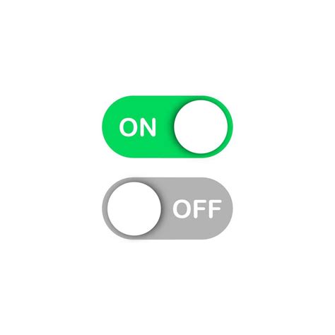 On and off toggle switch buttons. Icon for app and ui. User Interface. Vector 5724711 Vector Art ...