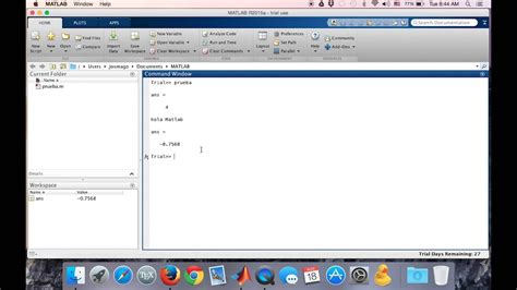 Álgebra Lineal Tutorial Matlab Primeros Pasos Archivos M Y Variables
