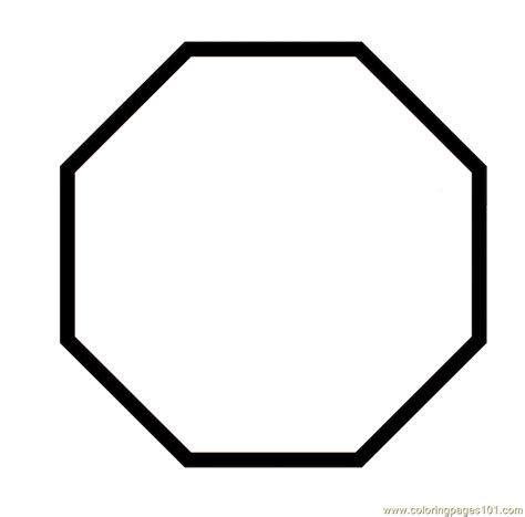 Coloring Pages Octagon Shape (Education > Shapes) - free printable coloring page online