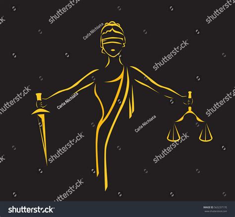 Justice Goddess Themis Lady Justice Femida Stock Vector 563237170 Shutterstock