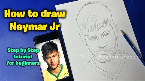 How To Draw Neymar Jr Step By Step 2022 Fifa World Cup Sketch