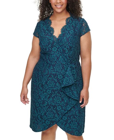 Vince Camuto Plus Size Ruffle Trim Lace Dress And Reviews Dresses