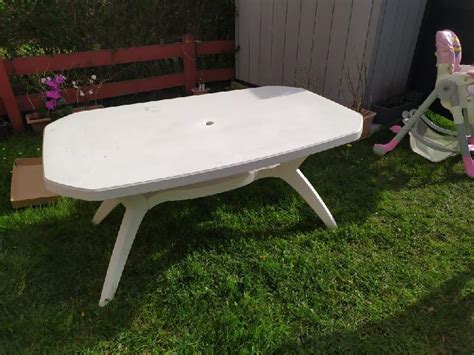 Mesa Blanca De Plastico Para Jardin En France Clasf Maison Jardin