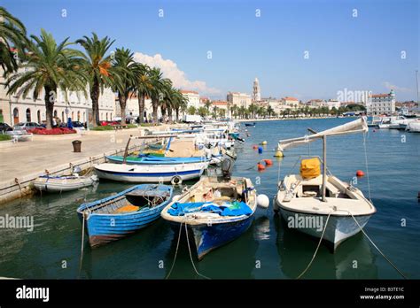 Fishing Boats At The Harbour Of Split Central Dalmatia Republic Of