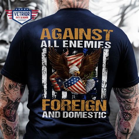 Against All Enemies Foreign And Domestic Eagle America Fridaystuff