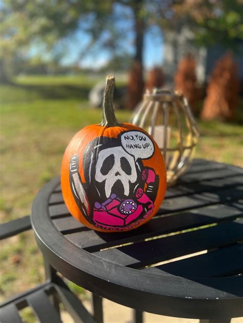 Scream Ghostface Pumpkin Painting Idea No You Hang Up In