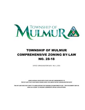 Fillable Online Comprehensive Zoning By Law No Fax Email Print