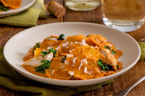 Ravioli à la courge musquée au poulet et au chou frisé Olivieri