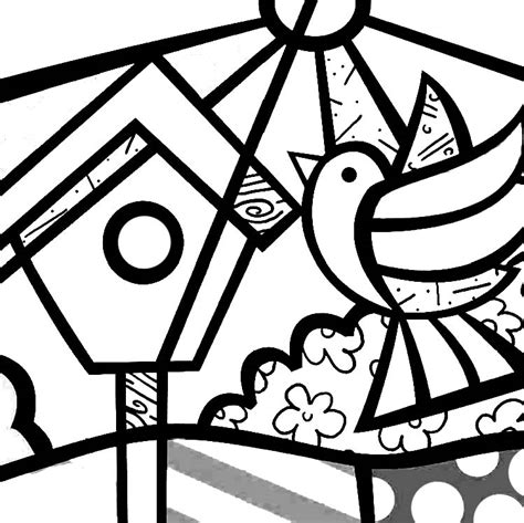 Ba Da Web Desenhos De Romero Britto Para Colorir