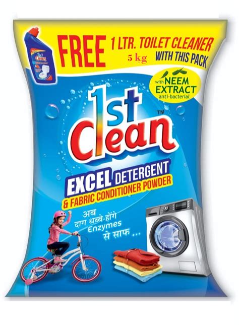 Lavender Blue 5 Kg 1st Clean Excel Detergent Powder For Laundry