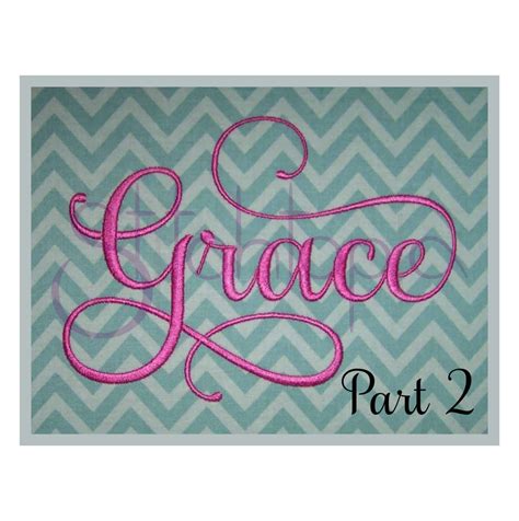 Grace 2 Embroidery Font Set 2 3 4 Stitchtopia