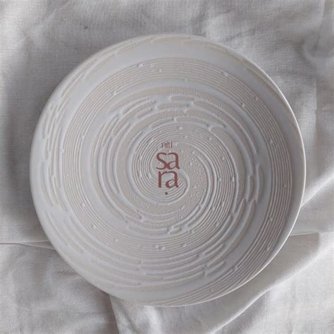 Jual NITISARA Piring Keramik White Waves Salad Plate Aesthetic Piring