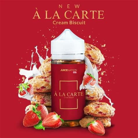 Jual A La Carte Strawberry Cream Biscuit 100ml Liquid Vape Vapor