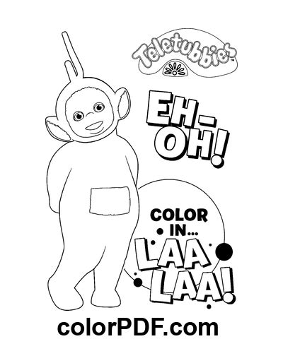 Teletubby Jaune Laa Laa Coloriages Et Livres En PDF