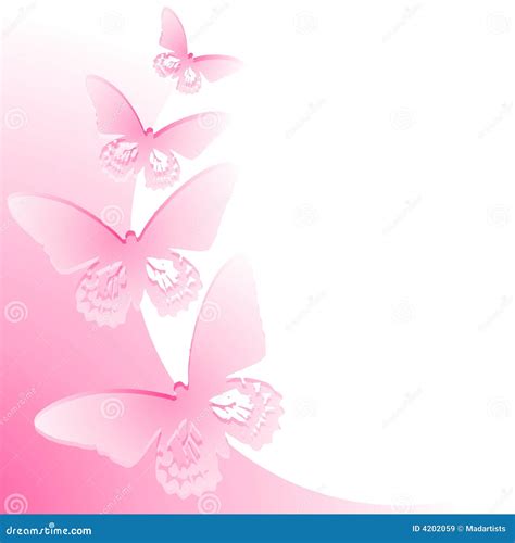 Pink Butterfly Border Stock Illustration Illustration Of Butterflies