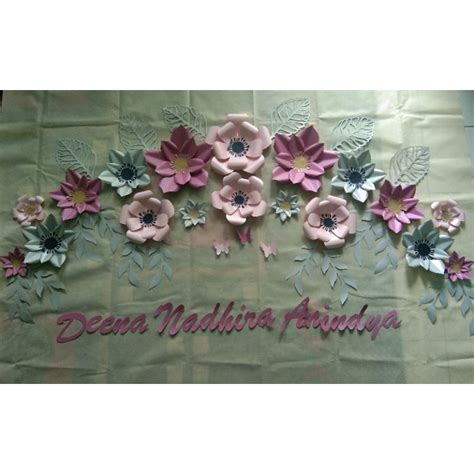 Jual Hiasan Backdrop Lamaran Bunga Kertas Paper Flower Lamaran