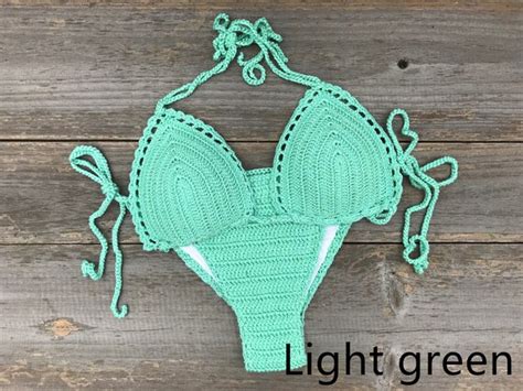 Boho Clothing Handmade Crochet Bikini Sexy Two Piece Swimming Etsy