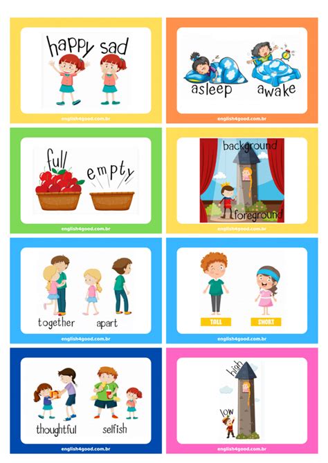 Opposites Matching Exercises And Flashcards By Elt Buzz Teaching