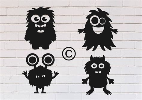 Monsters Baby Files Svg For Cricut For Print Monster Face Etsy Israel