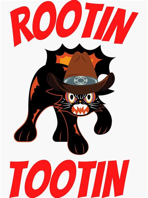 Rootin Tootin Cowboy Cat Sticker For Sale By Farshad01 Redbubble